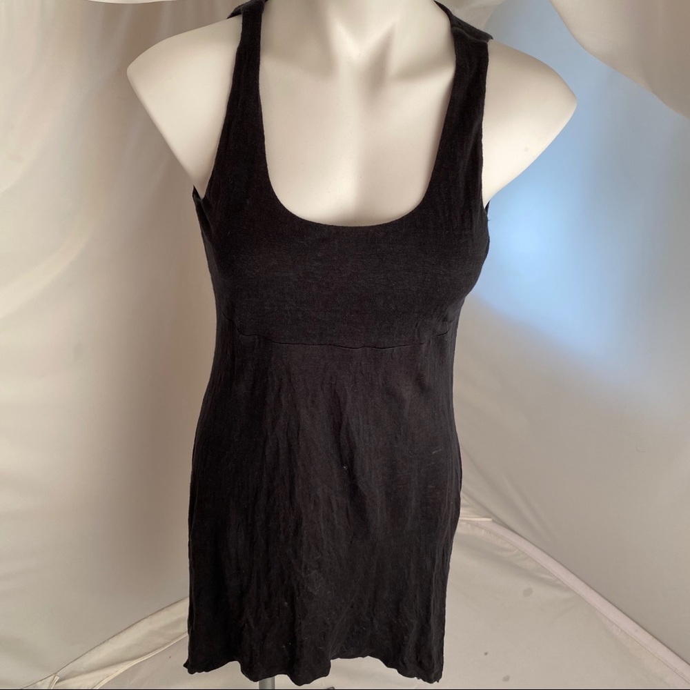 Ann Taylor black linen sleeveless dress xs